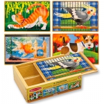 Set of 4 wooden puzzles - Pets