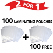 100 + 100 laminating pouches