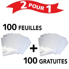 100 Feuilles pour plastifieuse + 100 feuilles en prime