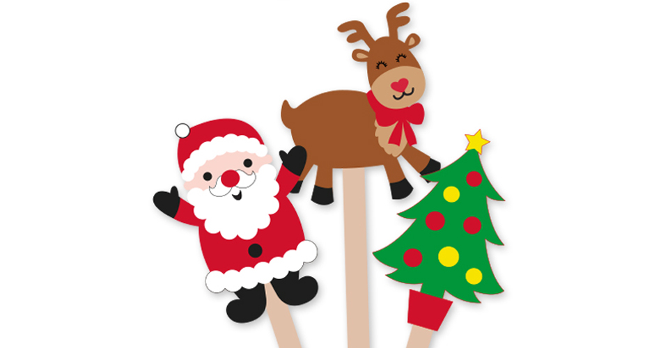 10 Marionnettes à Doigts De Noël - Père Noël, Renne, Bonhomme De Neige, Sapin... - Pour Enfants, Sacs Cadeaux, Jeu D'imagination