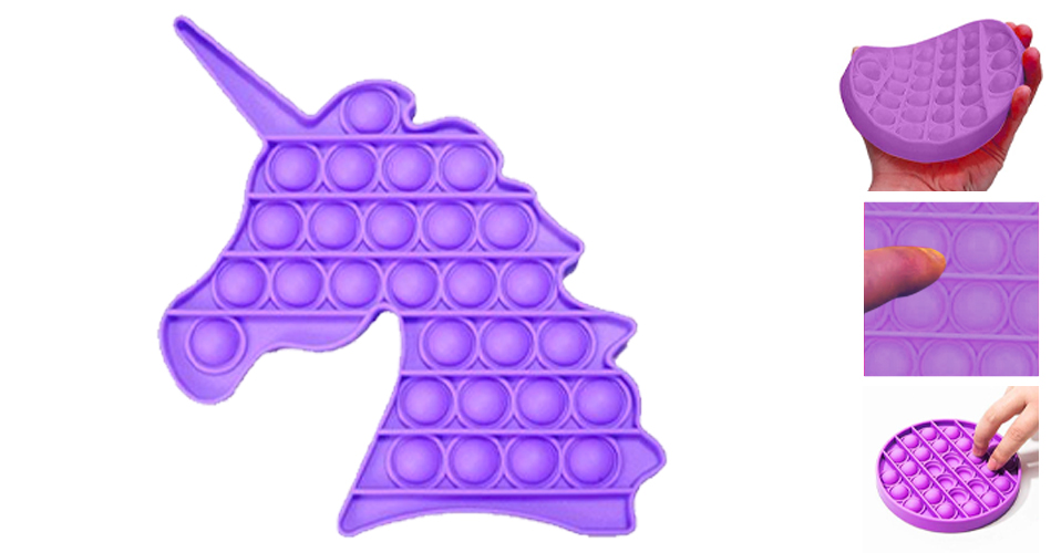 Jouet Anti-Stress Licorne Pop It Géant - Appuie Et Fais Sauter Les Bulles, Idéal Pour Enfants (Autisme, Besoins Spéciaux)