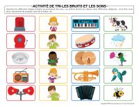 Activite de tri-Les bruits et les sons