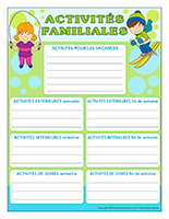 Activités familiales 2016