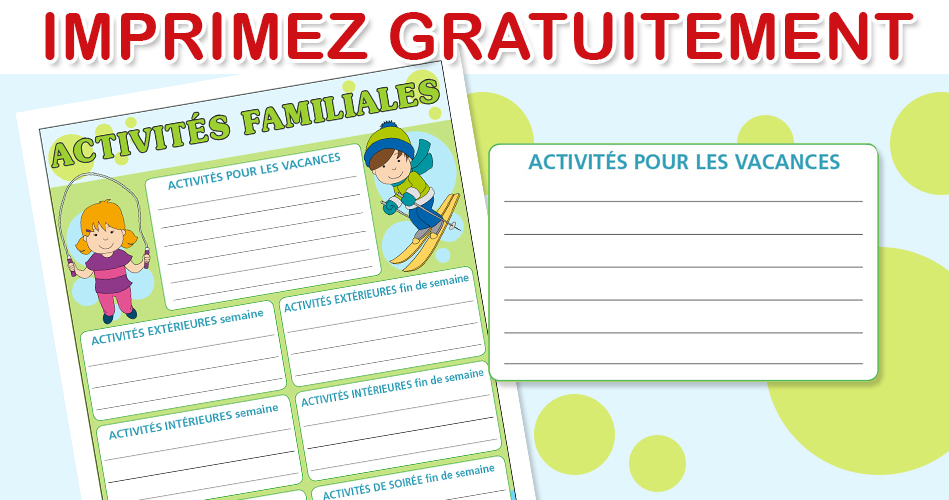 Planificateur d'activités familiales