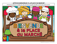 Affiche-Bienvenue a la place du marche