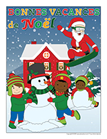 Affiche-Bonnes vacances de Noel 2025