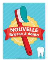 Affiche-Nouvelle brosse à dents