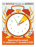 Affiche-On recule l&rsquo;heure nuit du 31 octobre au 1er novembre 2026