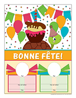 Affiche-Tortue des anniversaires