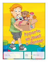 Affiche apporte un jouet à donner Affiche apporte un jouet à donner