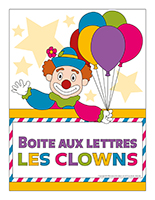 Affiche-boite aux lettres-Les clowns