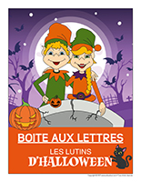 Affiche-boite aux lettres-des lutins d’Halloween