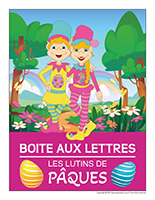 Affiche-boite-aux-lettres des lutins de Paques