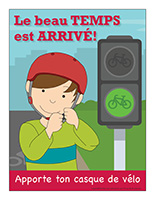 Affiche casque vélo