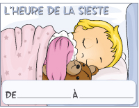 Affiche horaire sieste