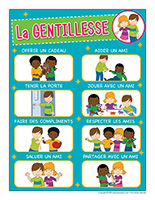 Affiche illustrée-Mots gentils