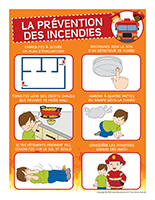 Affiche illustrée-Prévention des incendies