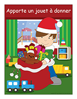 Affiche-jouet à donner-Noël-Le partage