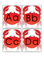 Affiche-l'alphabet crabe