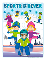 Affiche-les sports d’hiver