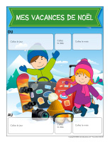 Affiche rappel-Mes vacances de Noel