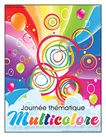 Affiche thématique-Journée thématique-Multicolore