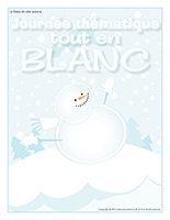 Affiche thématique-Journée thématique-Tout en blanc Affiche thématique-Journée thématique-Tout en blanc