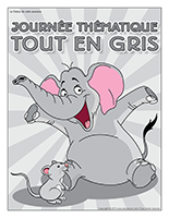 Affiche thématique-Journée thématique-Tout en gris Affiche thématique-Journée thématique-Tout en gris