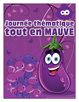 Affiche thématique-Journée thématique-Tout en mauve Affiche thématique-Journée thématique-Tout en mauve