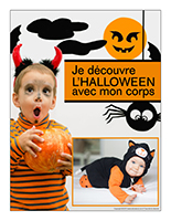 Affiche thématique poupons-Je découvre l'Halloween avec mon corps Affiche thématique poupons-Je découvre l'Halloween avec mon corps