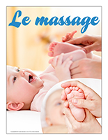 Affiche thématique poupons-Le massage Affiche thématique poupons-Le massage