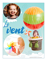 Affiche thématique poupons-Le vent