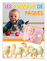 Affiche thematique poupons-Les animaux de Paques