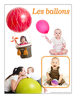 Affiche thématique poupons-Les ballons