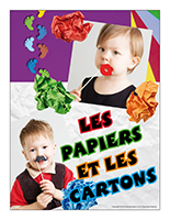 Affiche thématique poupons-Les papiers et les cartons