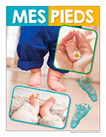 Affiche thematique poupons-Mes pieds