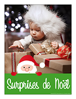 Affiche thematique poupons-Surprise de Noel