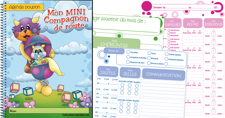 Agenda mon mini compagnon de route au banc dessai