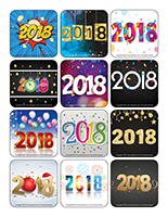 Autocollants-Bonne annee 2017 Autocollants-Bonne année 2018