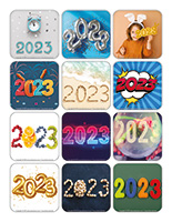 Autocollants-Bonne année 2023