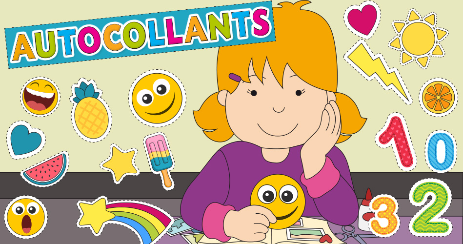 Les autocollants, activités pour enfants.