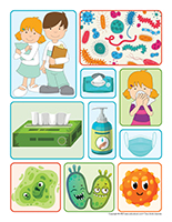 Autocollants-Microbes
