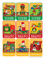 Autocollants-Noel-Coffre a jouets