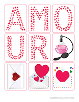 Autocollants-Saint-Valentin-Lettres d’amour