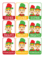 Autocollants-miniatures lutins 2025