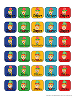 Autocollants miniatures lutins Autocollants miniatures lutins