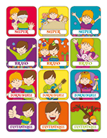Autocollants miniatures pour récompenses-Journée de l’enfant Autocollants miniatures pour récompenses-Journée de l’enfant