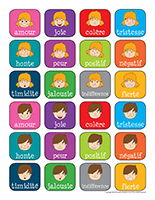 Autocollants miniatures pour récompenses-Les sentiments Autocollants miniatures pour récompenses-Les sentiments
