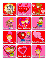 Autocollants pour récompenses-La Saint-Valentin