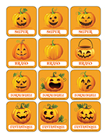 Autocollants pour récompenses-Les citrouilles Autocollants pour récompenses-Les citrouilles